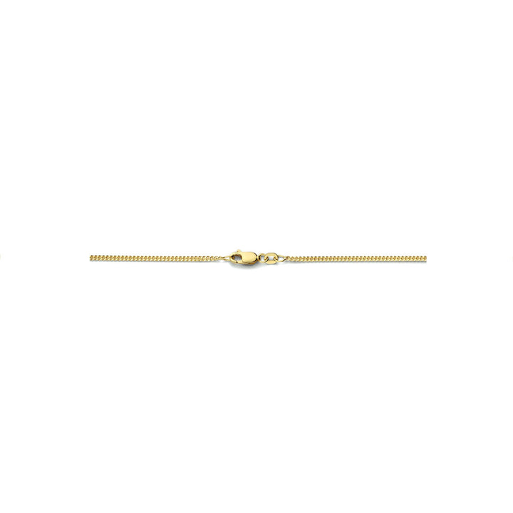 necklace gourmette 4-sided cut 1.8 mm 3 micron silver gold plated (yellow)