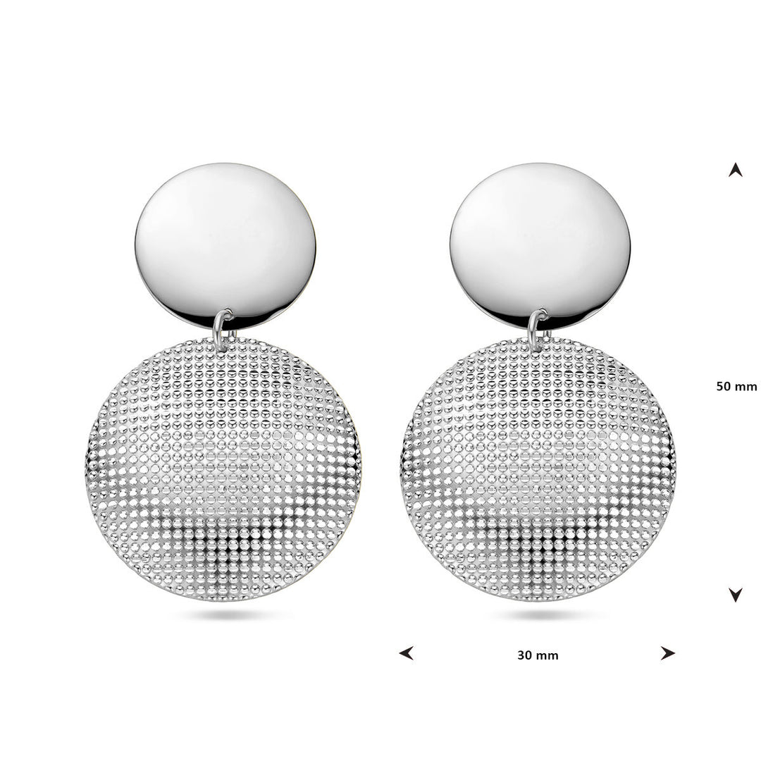 silver rhodium plated earrings