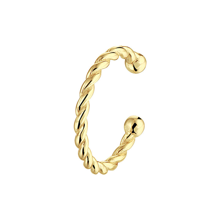 earcuff twisted 1 micron silver gold plated (yellow)