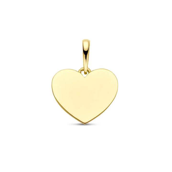 engraving pendant heart 14K yellow gold