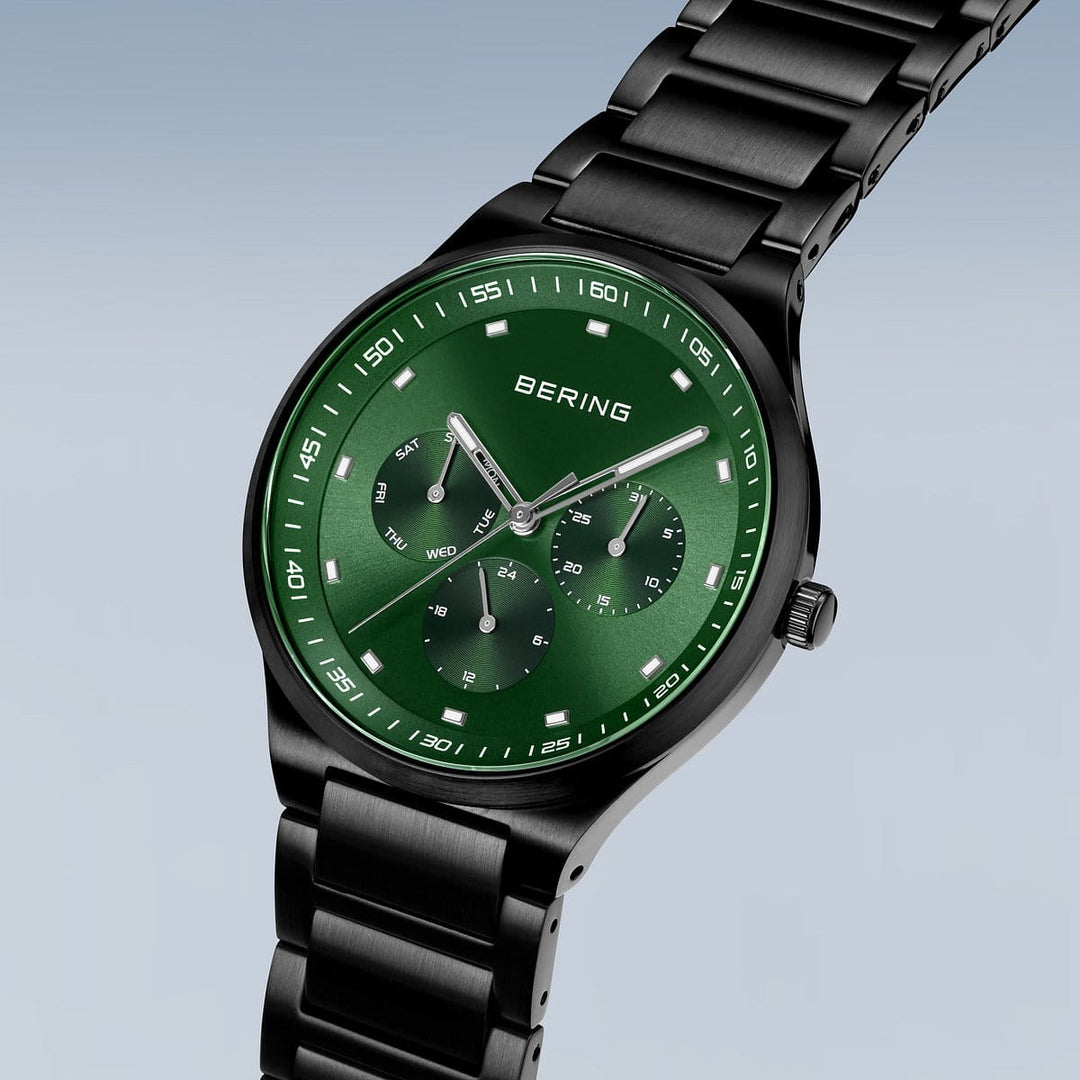 Bering heren horloge groene wijzerplaat - 11740-728