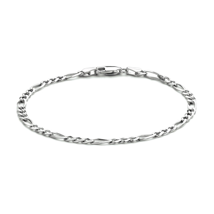 figaro 3.3 mm silver rhodium plated