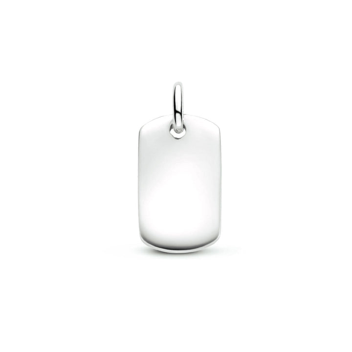 engraving pendant silver rhodium plated