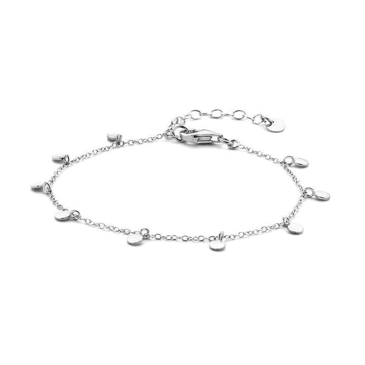 bracelet circles 16 + 3 cm silver rhodium plated