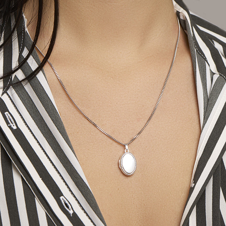 medallion silver rhodium plated