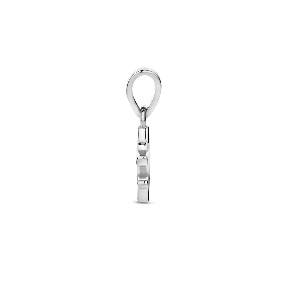 pendant cat silver rhodium plated