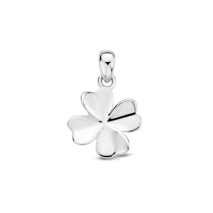 pendant clover silver rhodium plated
