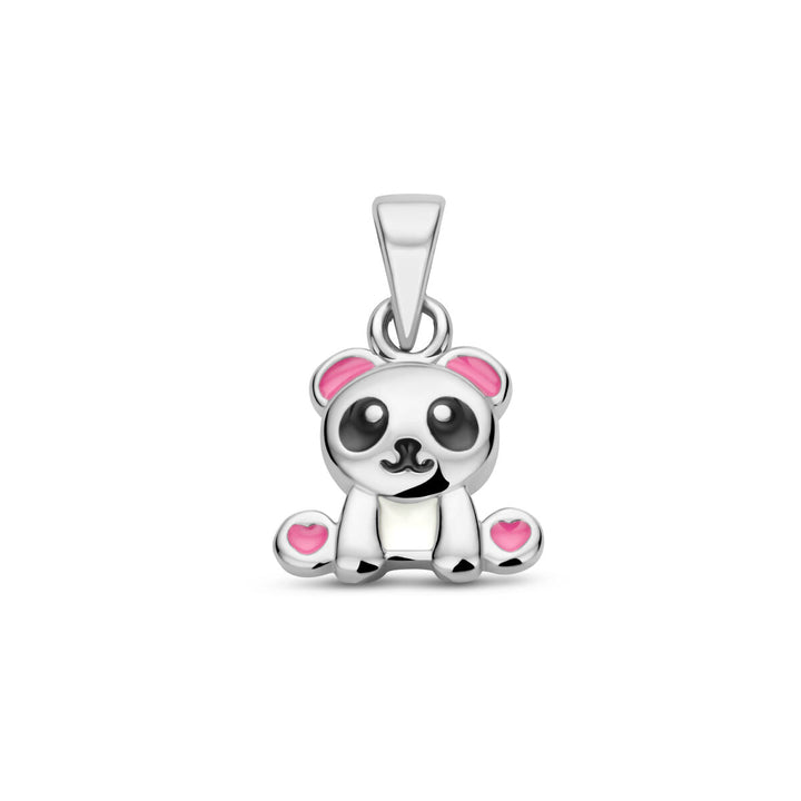 pendant panda silver rhodium plated