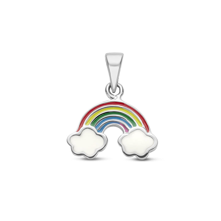 pendant rainbow silver rhodium plated