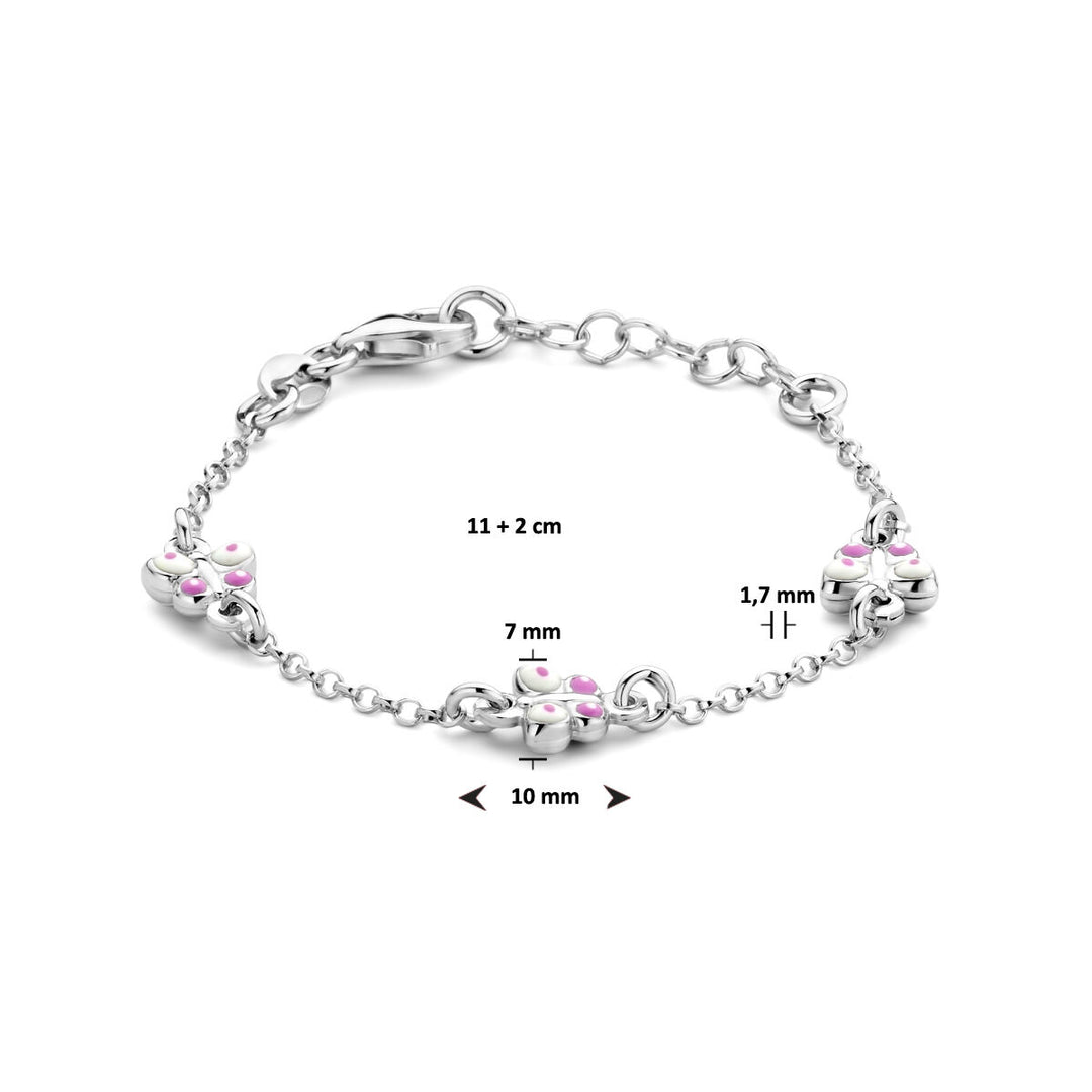 bracelet butterflies 11 + 2 cm silver rhodium plated