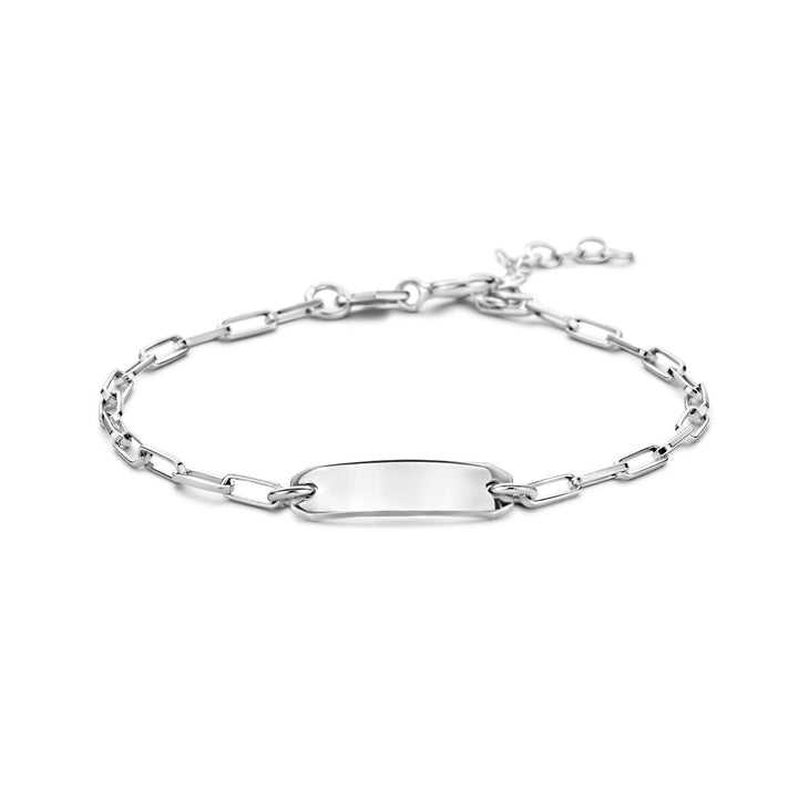 engraving bracelet 16 + 2 cm plate 5.0 mm silver rhodium plated
