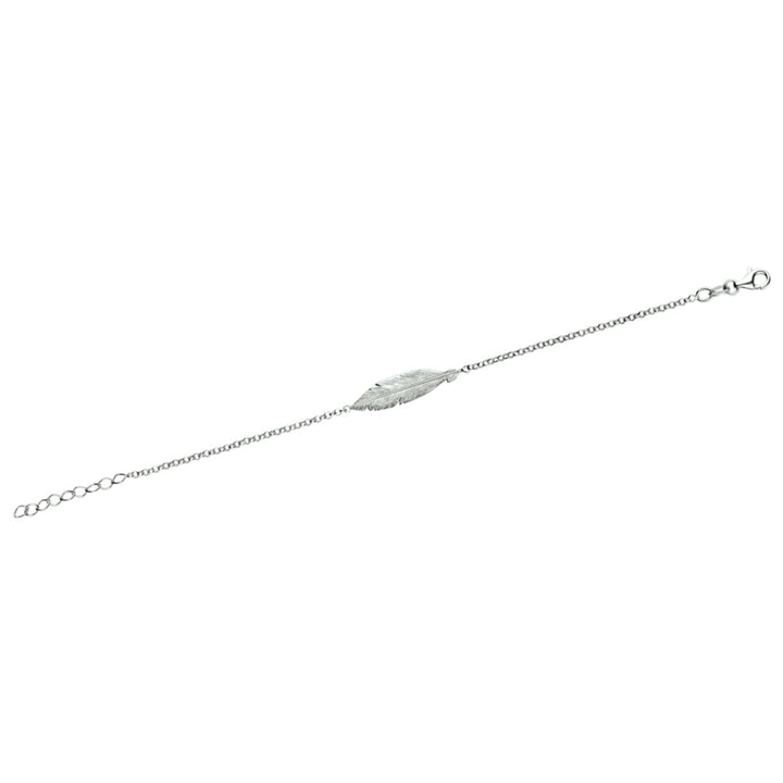 armband veer 16,5 + 2,5 cm zilver gerhodineerd