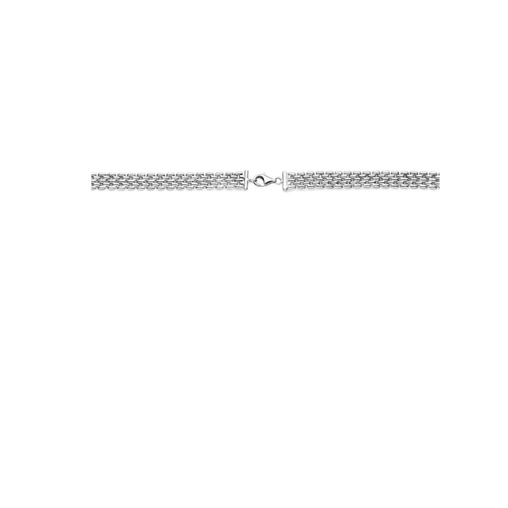 collier panter 8 mm 43 cm zilver gerhodineerd