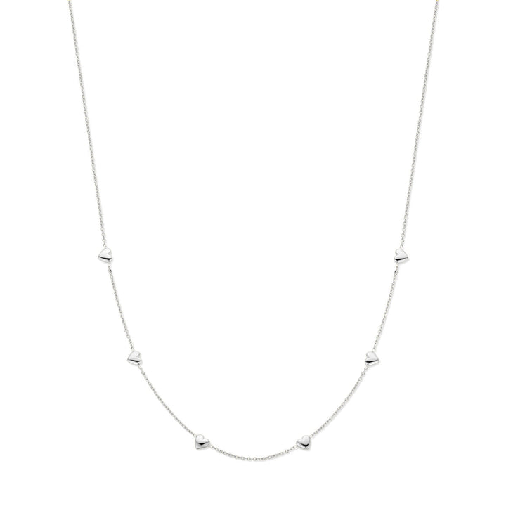 necklace hearts 41 + 4 cm silver rhodium plated