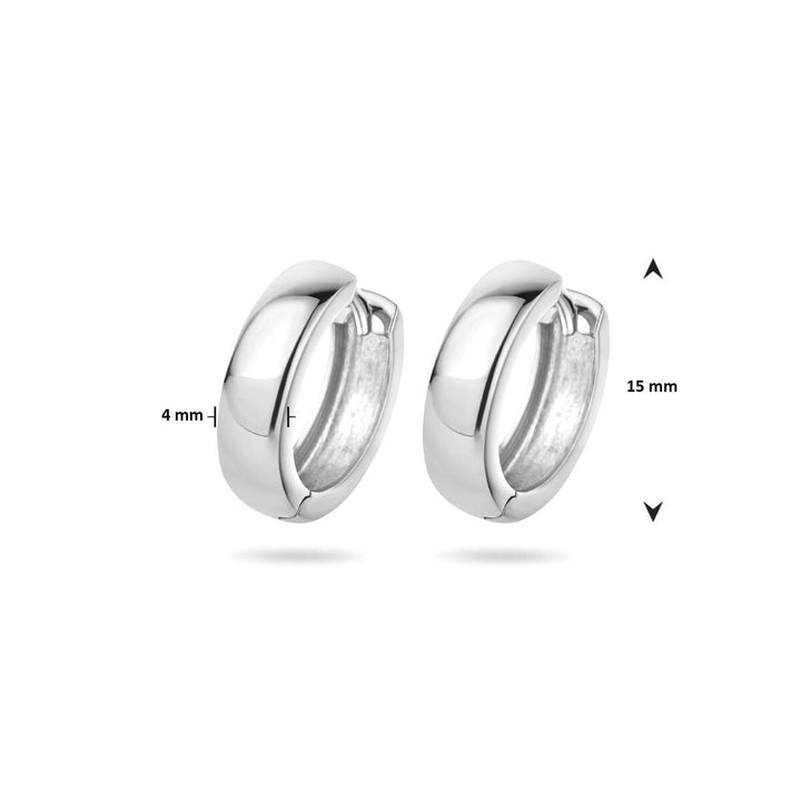 drop earrings ball silver rhodium plated
