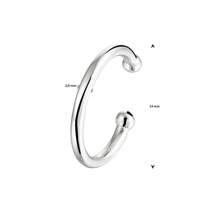 earcuff silver rhodium plated