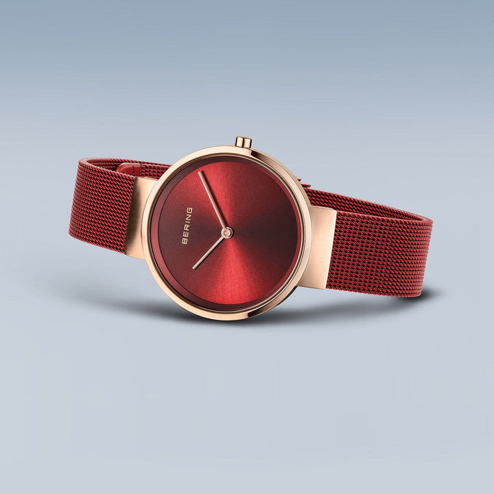 Bering ladies watch red dial - 14531-363
