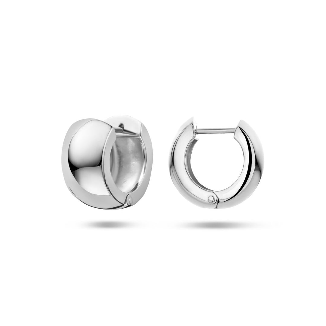 drop earrings ball silver rhodium plated