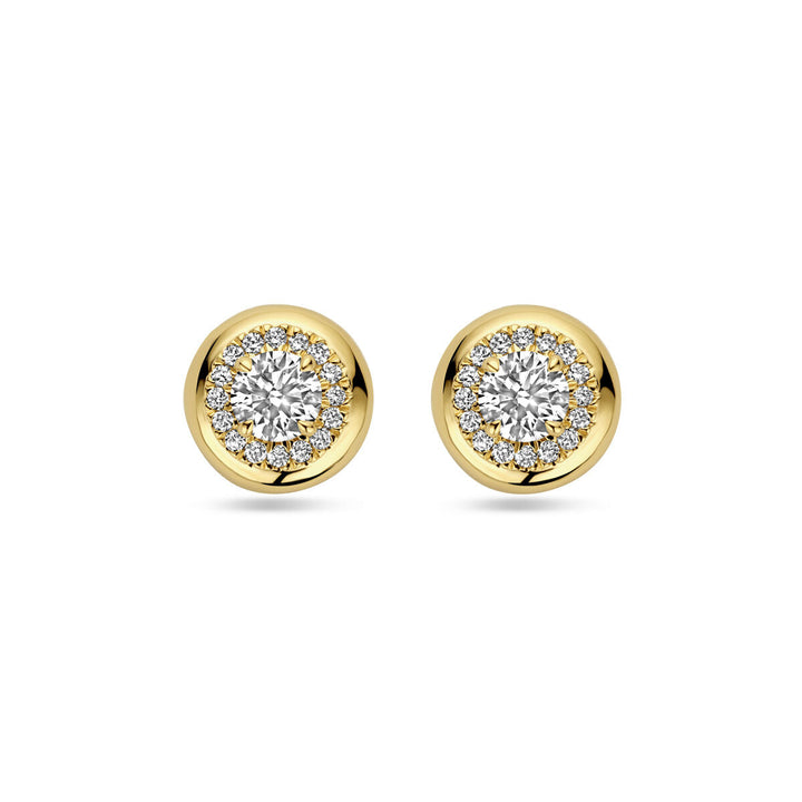 oorknoppen lab grown diamant 0.75ct (2x 0.375ct) h si 14K geelgoud