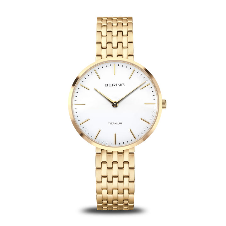 Bering ladies watch white dial - 19334-334