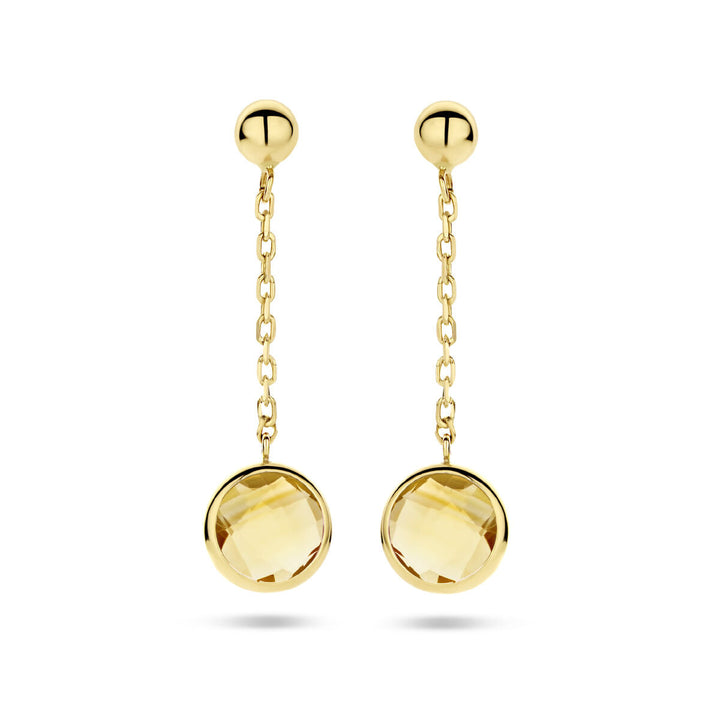 citrine earrings 14K yellow gold