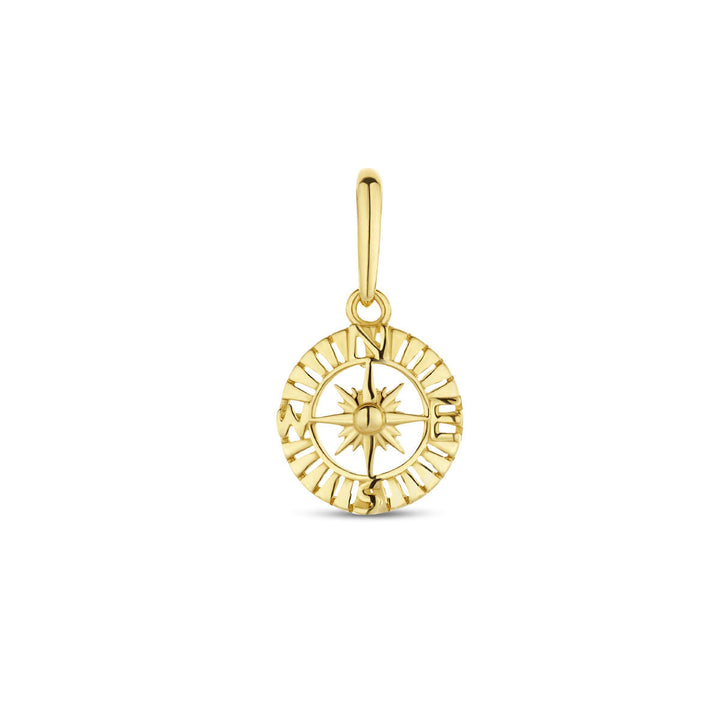 pendant compass 14K yellow gold