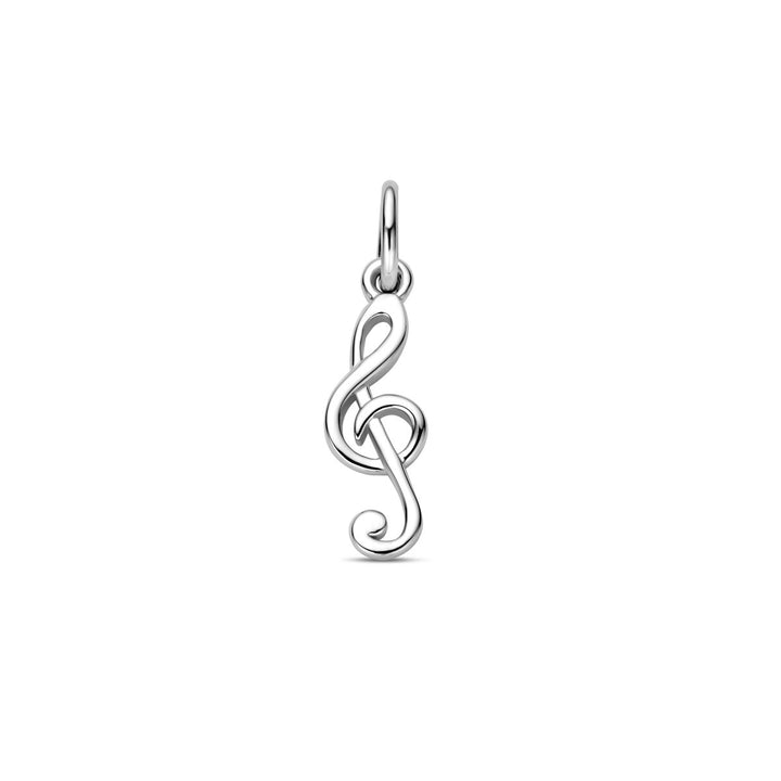 pendant musical note silver rhodium plated