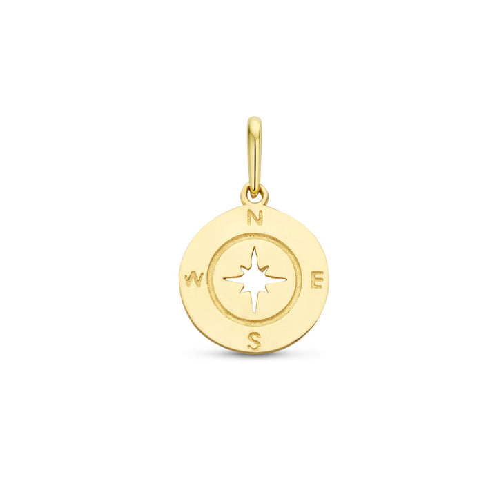 pendant compass 14K yellow gold