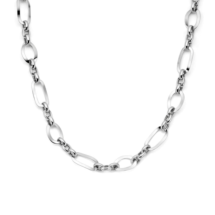 Silver necklace ladies rhodium plated