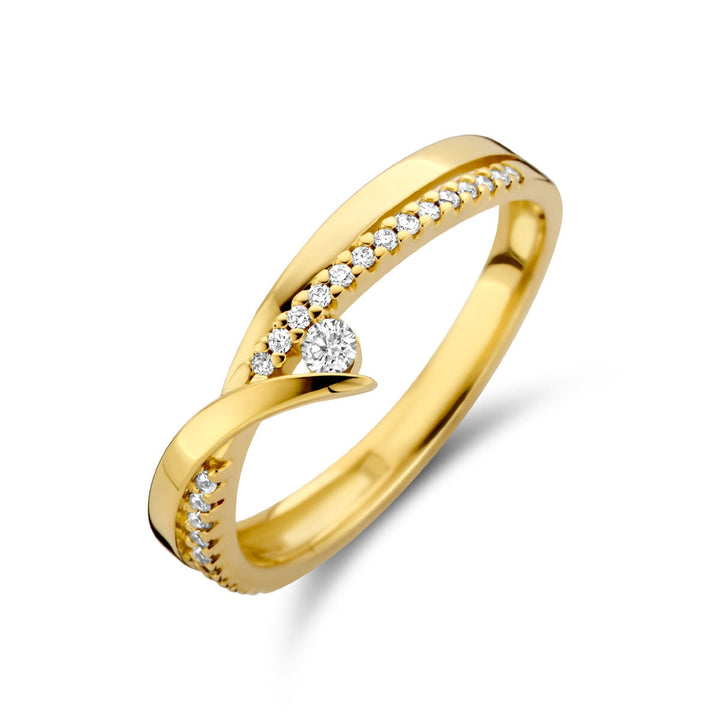 ring diamond 0.13ct h si 14K yellow gold