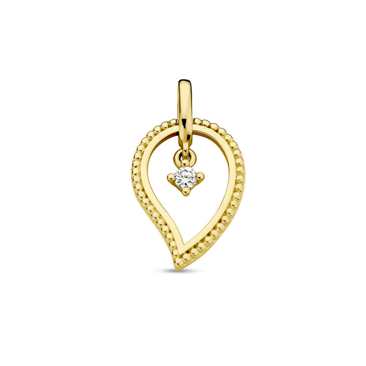 pendant diamond 0.06ct h si 14K yellow gold