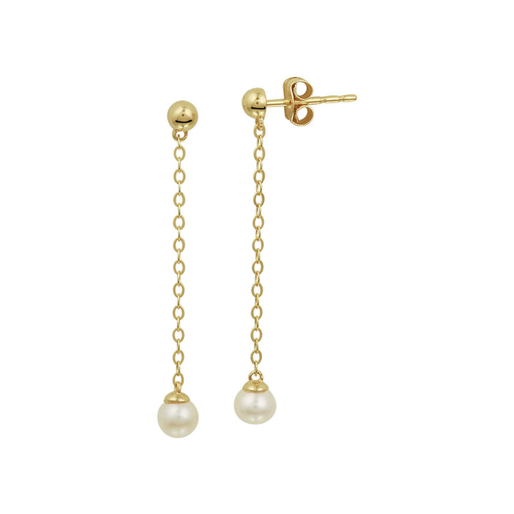 pearl earrings 14K yellow gold