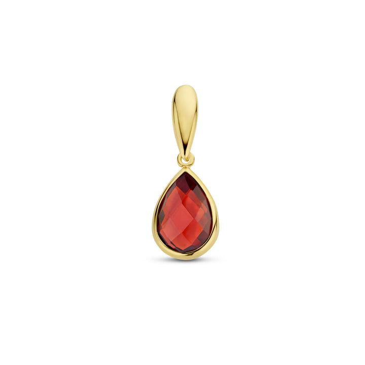 garnet pendant 14K yellow gold