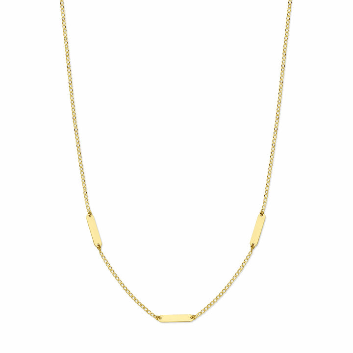 engraving necklace plates 1.6 mm 41 + 4 cm 14K yellow gold