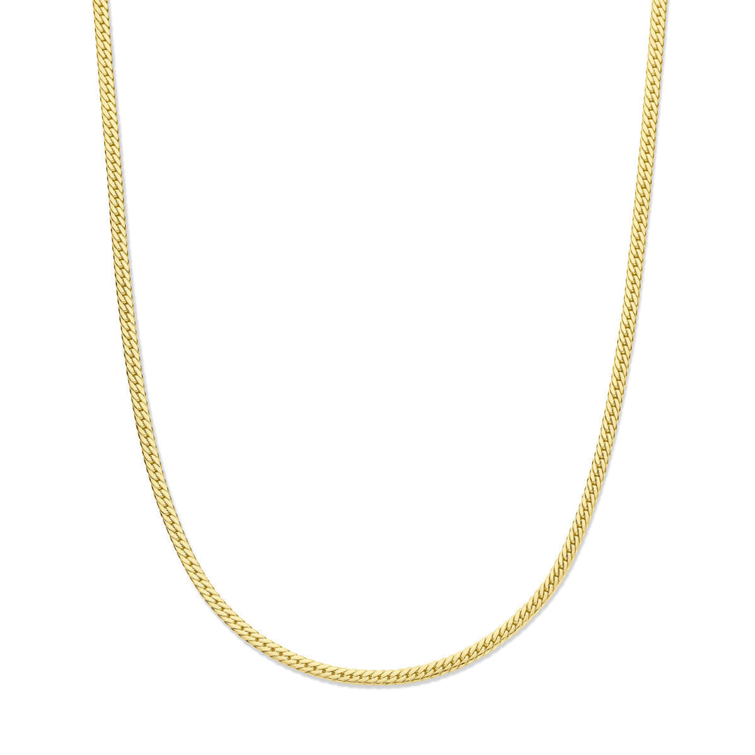 necklace gourmette 3.4 mm 43 cm 14K yellow gold