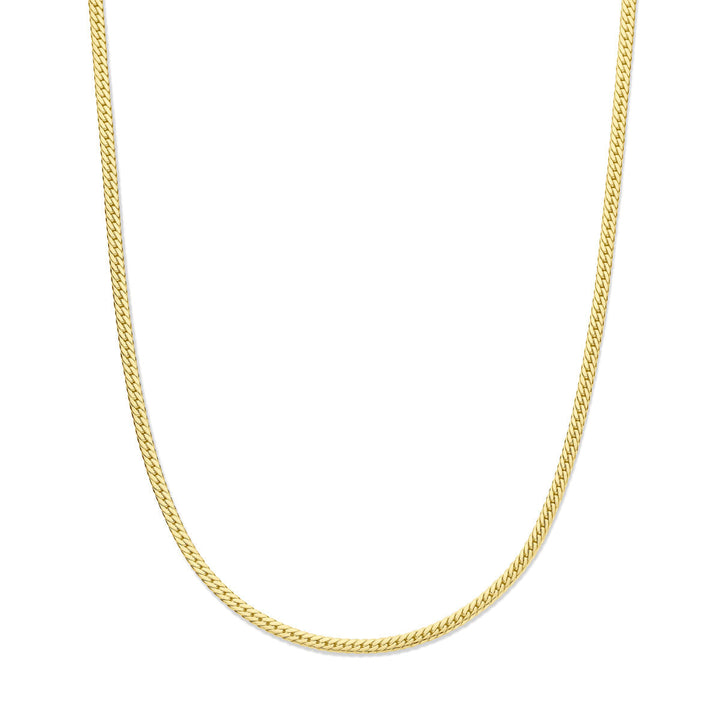 necklace gourmette 3.4 mm 43 cm 14K yellow gold