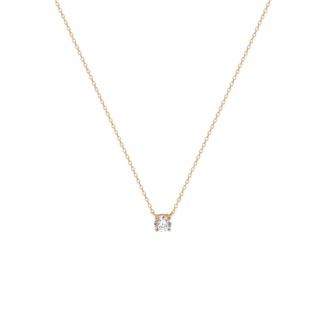 zirconia necklace 40 - 42 - 44 cm 14K rose gold