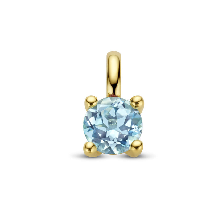 pendant blue topaz 14K yellow gold