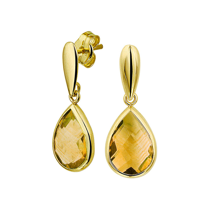 citrine earrings 14K yellow gold
