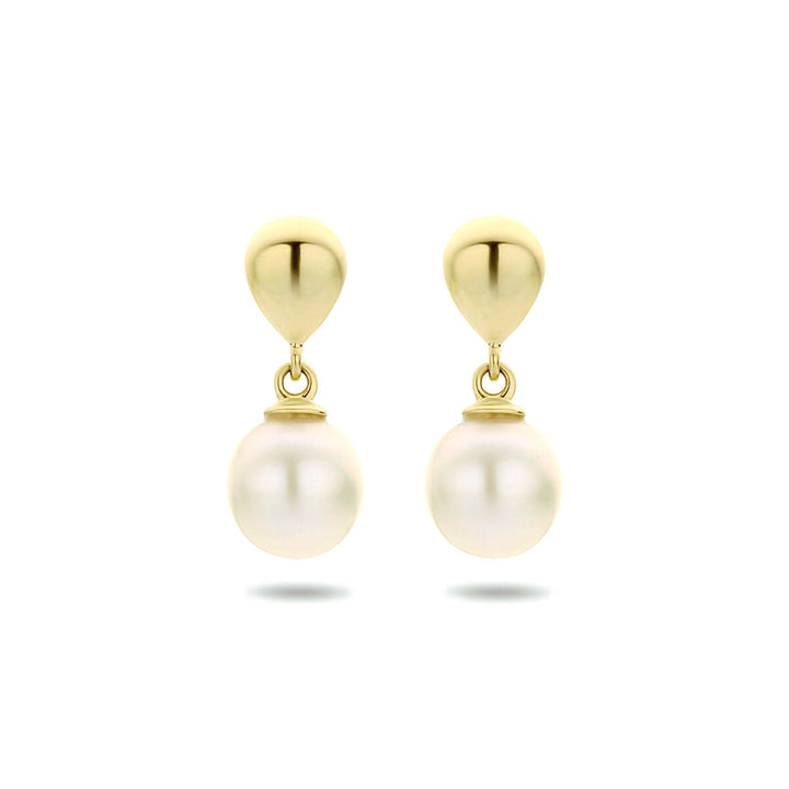 pearl earrings 14K yellow gold