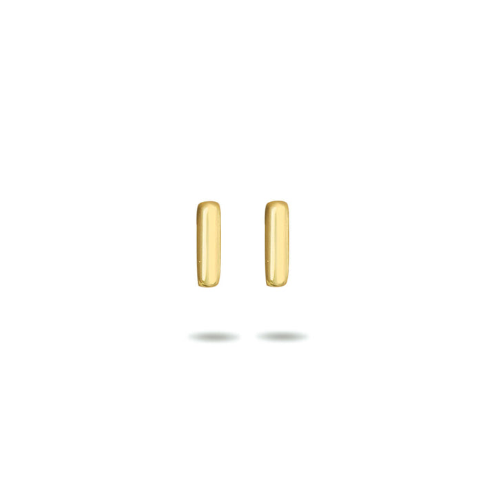 stud earrings bar 14K yellow gold