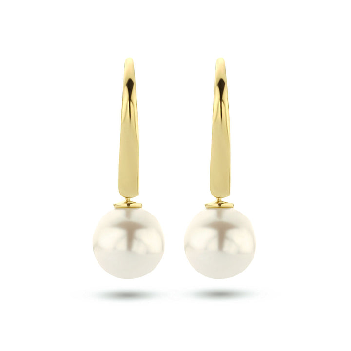 earrings pearl brisur hook 14K yellow gold