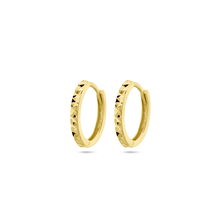 drop earrings diamond-plated 14K yellow gold