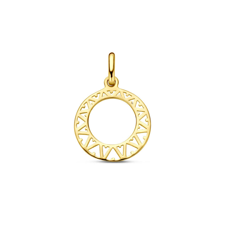 pendant circle 14K yellow gold