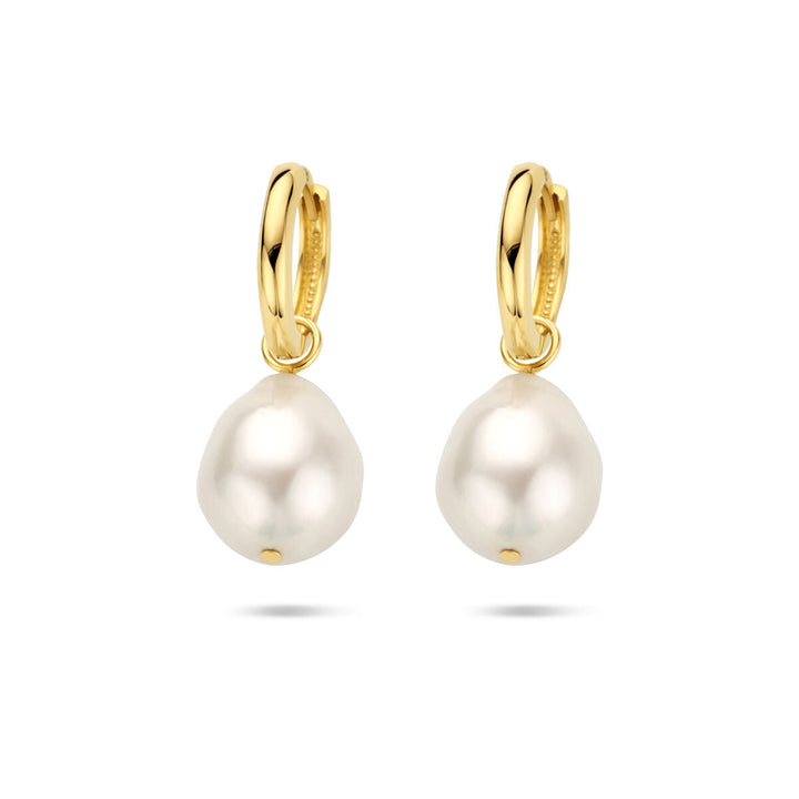 drop earrings baroque pearl 14K yellow gold