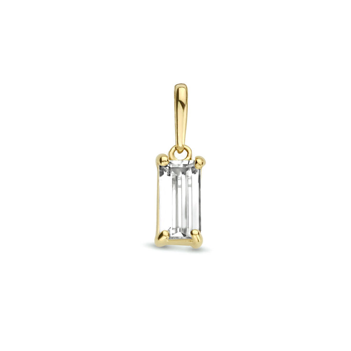 pendant zirconia 14K yellow gold