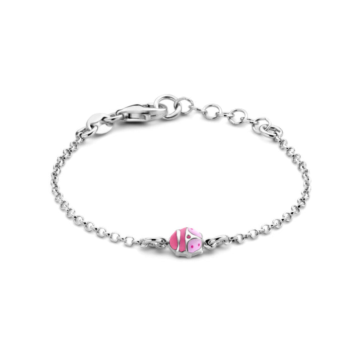 bracelet ladybug 11 + 2 cm silver rhodium plated
