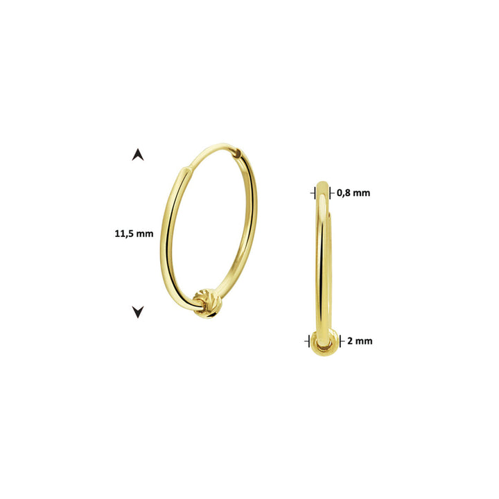 earrings ball 14K yellow gold