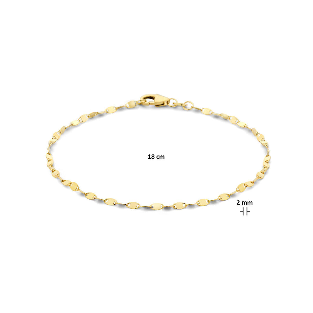 bracelet 2.0 mm 18 cm 14K yellow gold