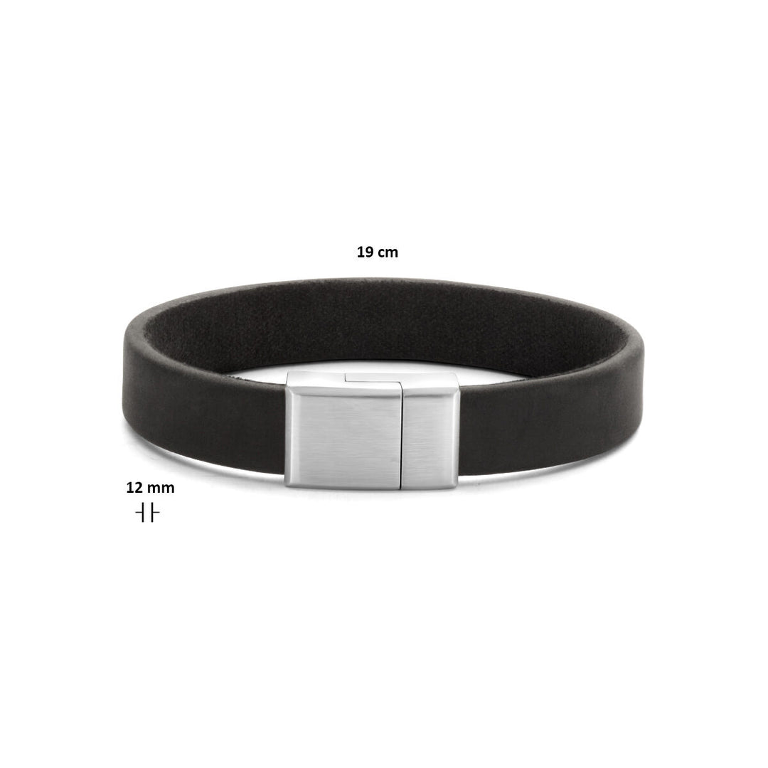 bracelet leather 12 mm stainless steel